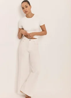 Clearance White Layering Short Sleeve Top Essentials