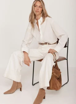 Outlet White Oversized Tailored Shirt Shirts & Blouses