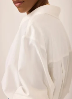 Outlet White Oversized Tailored Shirt Shirts & Blouses