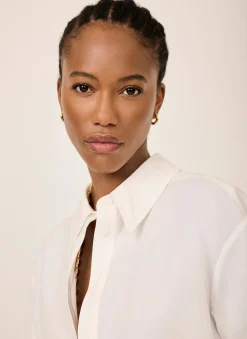 Outlet White Oversized Tailored Shirt Shirts & Blouses