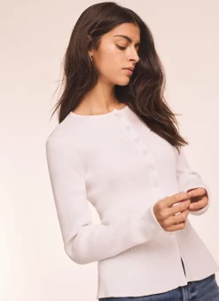 White Peplum Knit Cardigan Cardigans|Jumpers & Cardigans