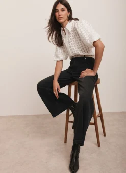 Hot White Petal Detail Shirt Shirts & Blouses