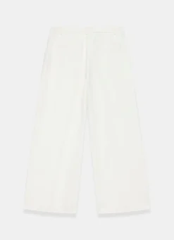 New White Pleated Wide Leg Trousers Wide Leg Trousers|Trousers