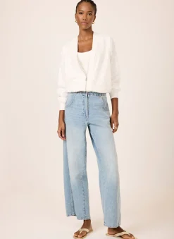 Clearance White Sequin Bomber Jacket Jackets