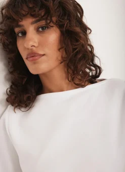 Online White Slash Neck T Shirt T-Shirts|T-Shirts