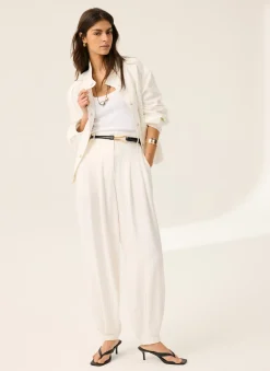 Hot White Soft Balloon Trousers Trousers