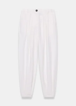 Hot White Soft Balloon Trousers Trousers