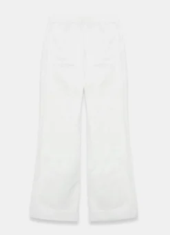Sale White Utility Chino Wide Leg Trousers Wide Leg Trousers|Trousers