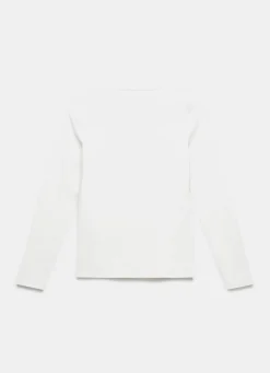 Sale White V Neck Layering Top Essentials