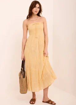 Best Cotton Bandeau Midi Dress Summer Dresses|Midi Dresses