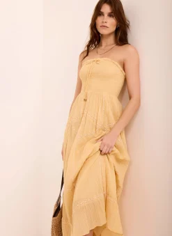 Best Cotton Bandeau Midi Dress Summer Dresses|Midi Dresses