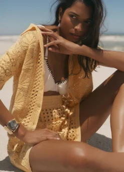 Discount Crochet Shell Shirt All Tops|Tops