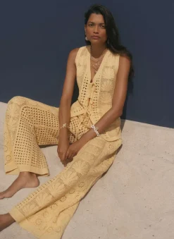 Discount Crochet Shell Trousers Crochet|Trousers