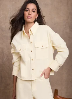 Best Denim Cropped Shirt Shirts & Blouses