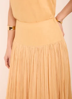 New Drop Waist Crinkle Midi Skirt Midi Skirts|Skirts