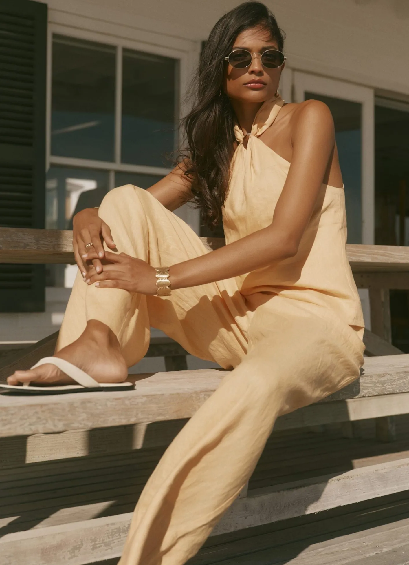 Online Linen Drawstring Wide Leg Trousers Wide Leg Trousers|Trousers