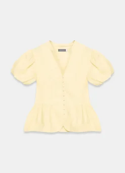 Hot Linen Peplum Top All Tops|Tops