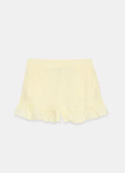 New Linen Ruffle Trim Shorts Shorts|Trousers