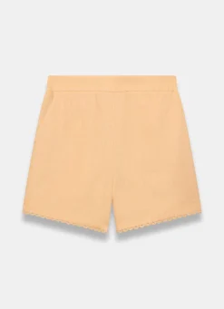 New Linen Scallop Hem Shorts Shorts|Trousers