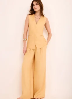 Discount Ramie Longline Waistcoat Waistcoats|All Tops