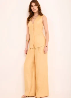 Discount Ramie Longline Waistcoat Waistcoats|All Tops