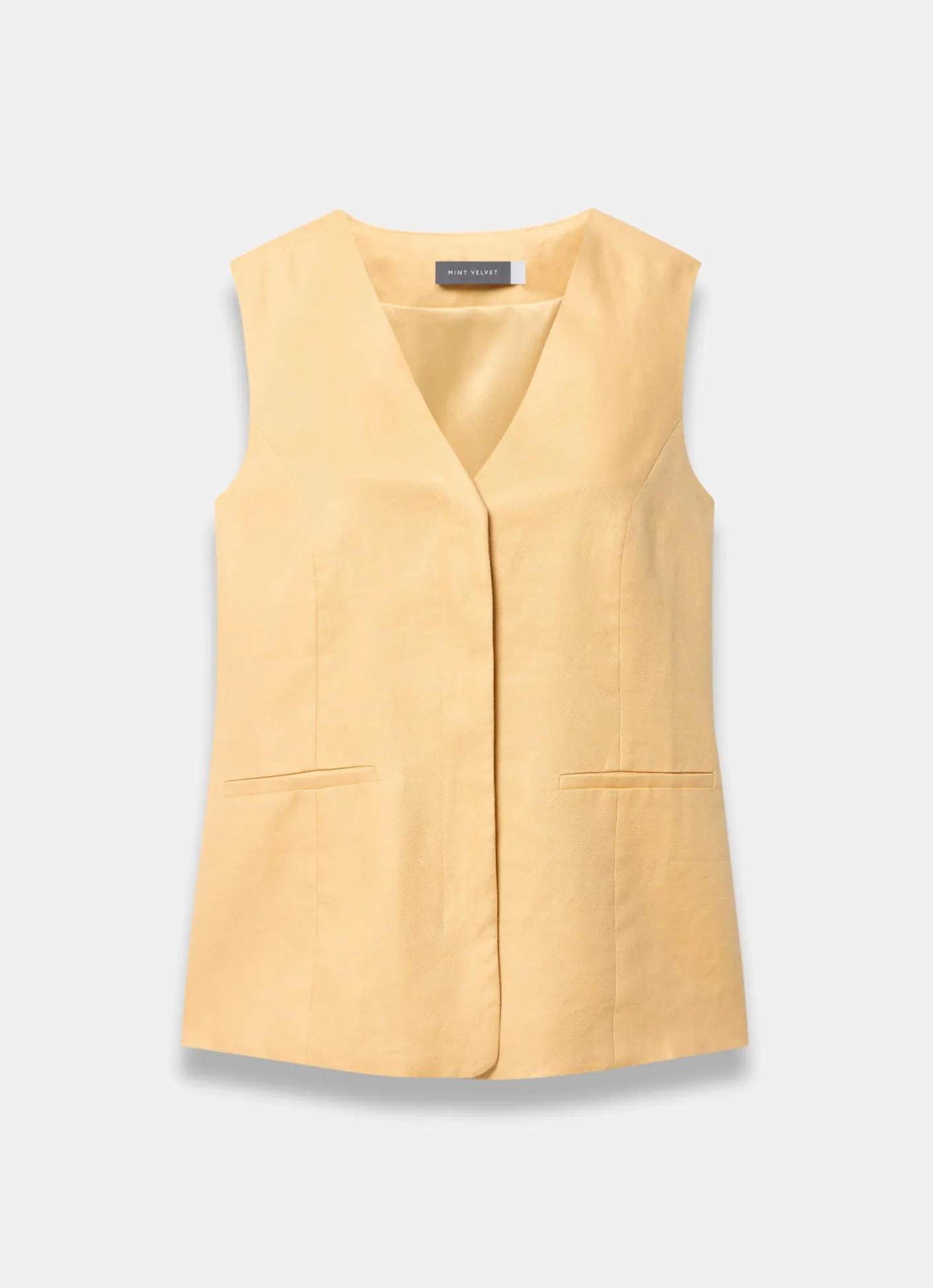 Discount Ramie Longline Waistcoat Waistcoats|All Tops