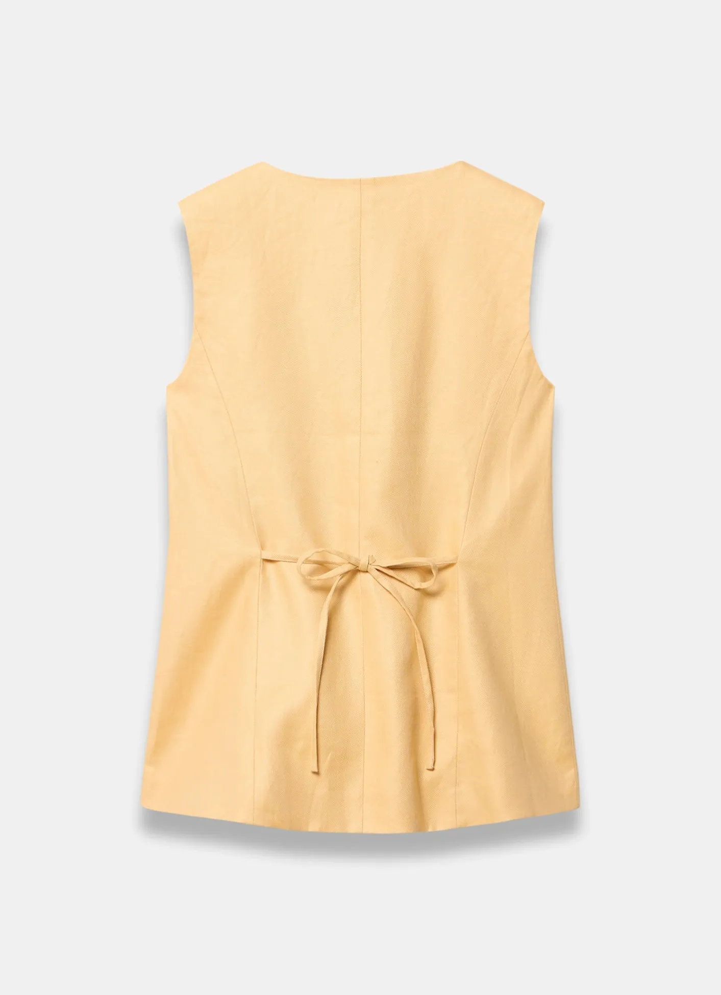 Discount Ramie Longline Waistcoat Waistcoats|All Tops