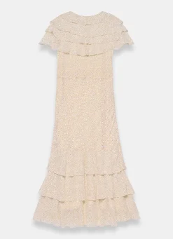 Ruffle Print Midi Dress Midi Dresses|Printed Dresses
