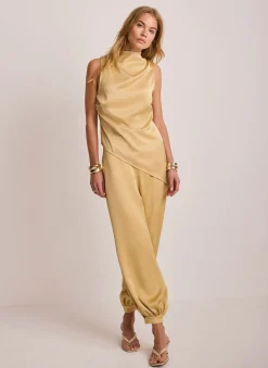 Online Satin Asymmetric Top All Tops|Tops