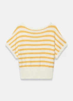 Discount Striped Textured Knit Top Jumpers|Jumpers & Cardigans
