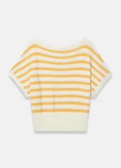 Discount Striped Textured Knit Top Jumpers|Jumpers & Cardigans