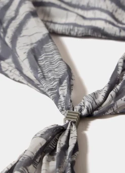 Sale Zebra Print Neck Scarf Scarves